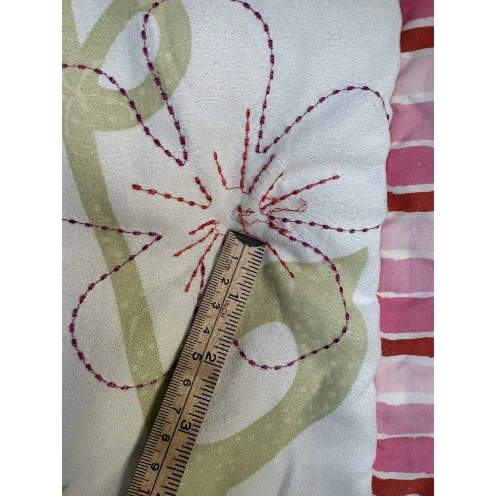 CoCalo Crib Blanket Pink Embroidered Comforter Turtles Butterflies 41
